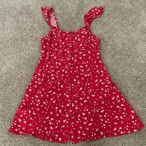 Red Floral Summer Dress!